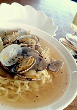 サッポロ一番であさりの塩レモンラーメン-レシピのメイン写真