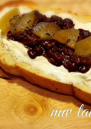 生クリームと餡 キウイのトースト♪-レシピのメイン写真