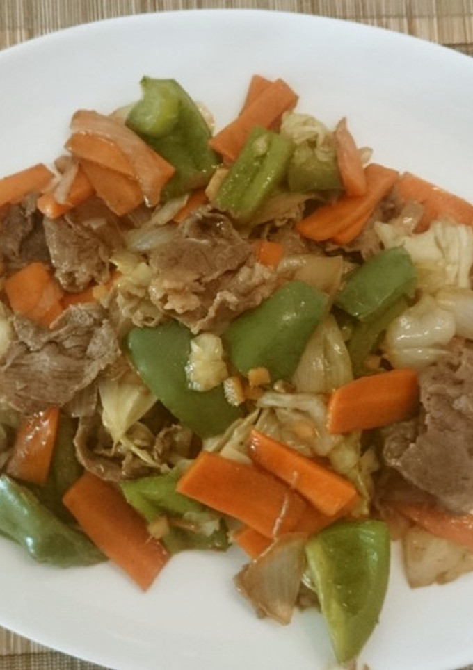 牛肉と野菜のオイスターソース炒め-レシピのメイン写真