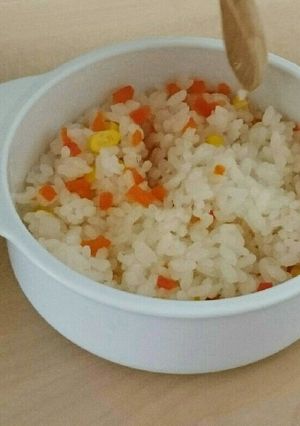 赤パプリカとコーンのピラフ☆離乳食☆-レシピのメイン写真