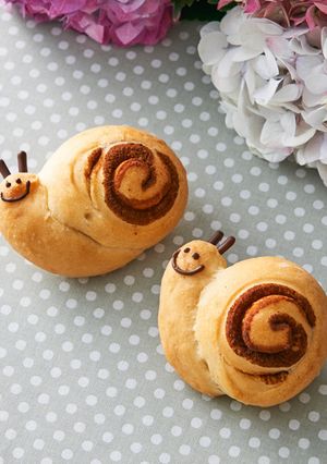 あじさいかたつむりパン-レシピのメイン写真