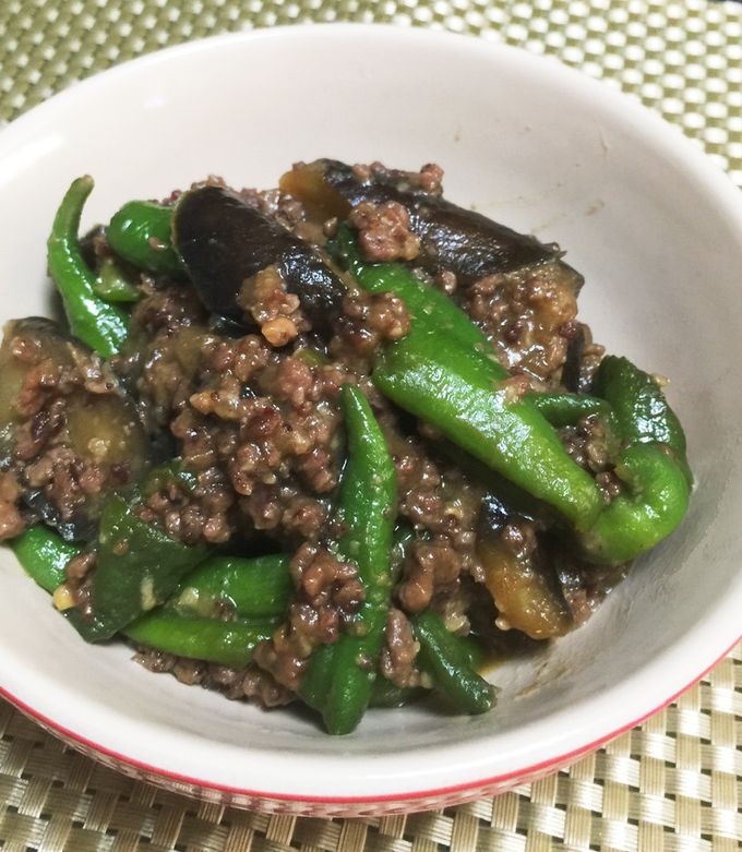 ナスと万願寺の肉みそ炒め-レシピのメイン写真