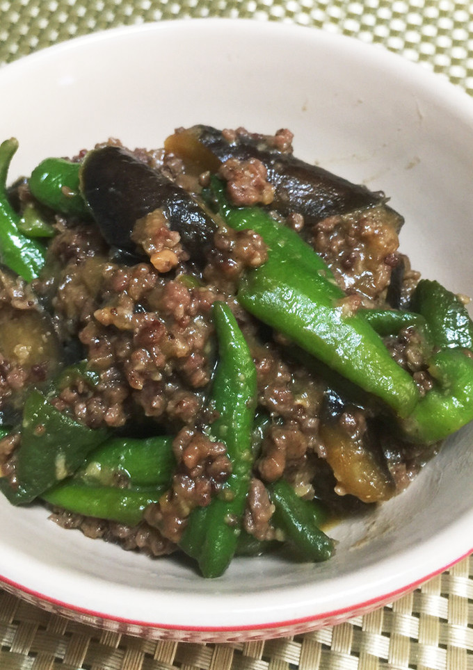 ナスと万願寺の肉みそ炒め-レシピのメイン写真