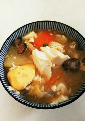 残ったあさりの味噌汁でスンドゥブ風☆-レシピのメイン写真