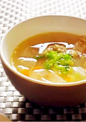 新玉ねぎと生姜のからだに優しいスープ-レシピのメイン写真