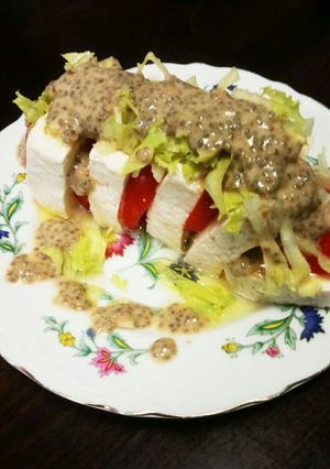 チアシードごまだれ　豆腐のカプレーゼ風-レシピのメイン写真