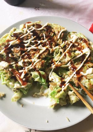 【低GI】そば粉(小麦粉×)のお好み焼き-レシピのメイン写真