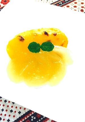 介護食　すいーとぽてと　林檎のゼリー添え-レシピのメイン写真