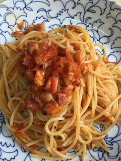 本格味の簡単ベーコン&トマトパスタ-レシピのメイン写真