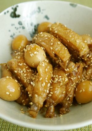 お弁当に♪手羽中とうずら卵のさっぱり煮-レシピのメイン写真