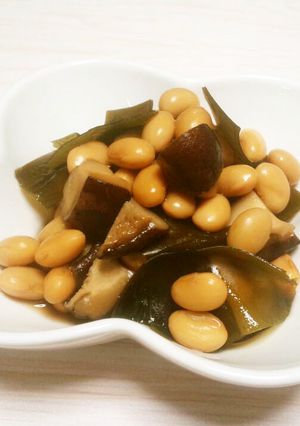 水煮大豆で作る☆椎茸入り昆布豆-レシピのメイン写真