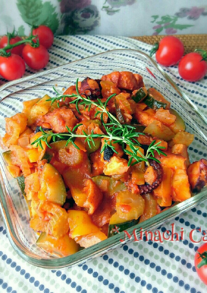 魚河岸あげとタコのトマト煮-レシピのメイン写真