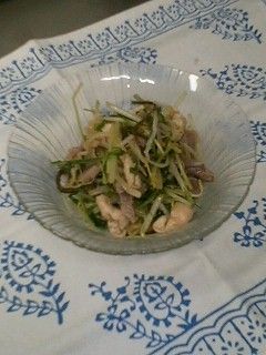 水菜と鶏皮と砂肝の中華サラダ-レシピのメイン写真