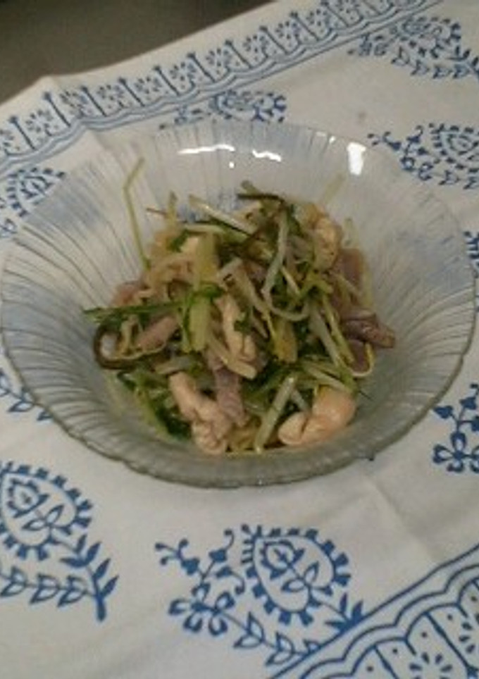 水菜と鶏皮と砂肝の中華サラダ-レシピのメイン写真