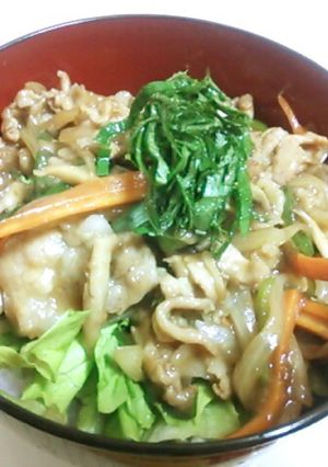 豚と野菜たっぷり甘辛丼☆-レシピのメイン写真