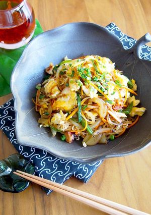 キムチ味のそうめんチャンプルー-レシピのメイン写真