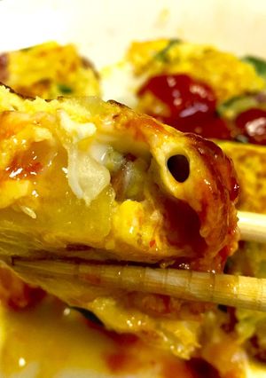 チリソースで食べるスパニッシュオムレツ-レシピのメイン写真