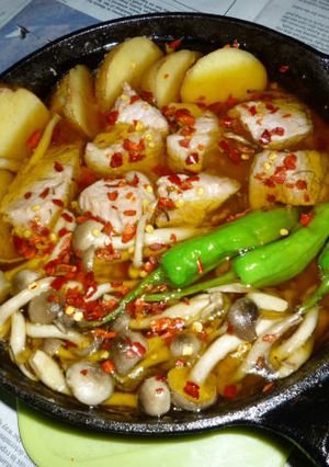 松坂ポークももかたまり肉でアヒージョ-レシピのメイン写真