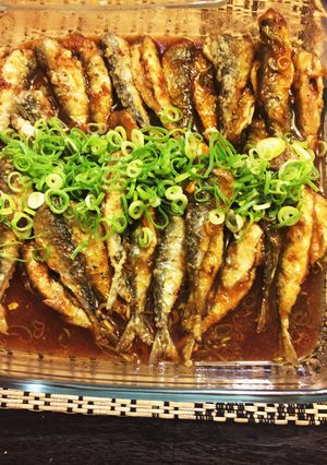 揚げ小鯖のさっぱり酢醤油漬け♡-レシピのメイン写真