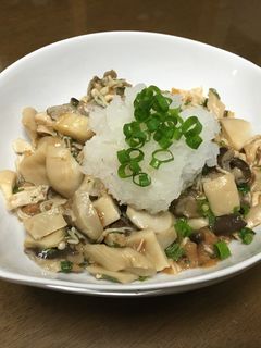 ささみときのこの梅しそごま油あえ-レシピのメイン写真