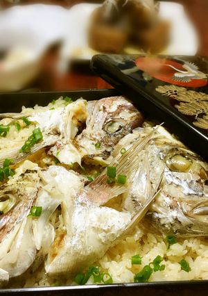 炊飯器♡アラで 簡単鯛めし✨お正月にも-レシピのメイン写真