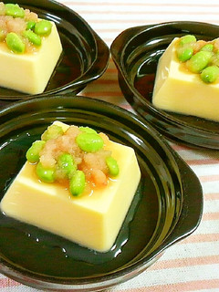 たまご豆腐に、枝豆&たらこ♪-レシピのメイン写真