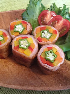 お野菜たっぷりカラフル♡甘辛肉巻き♡-レシピのメイン写真