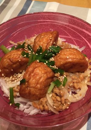 魚河岸あげと千切り大根の納豆サラダ＊-レシピのメイン写真