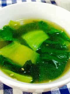 【 チンゲン菜の中華スープ♪ 】-レシピのメイン写真