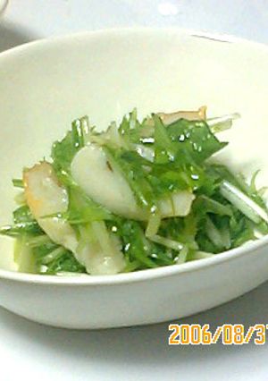 とっても簡単　水菜とちくわのサラダ-レシピのメイン写真