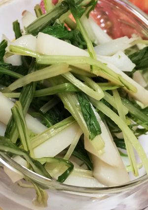 ☆ダイエット☆水菜とかまぼこのポン酢和え-レシピのメイン写真