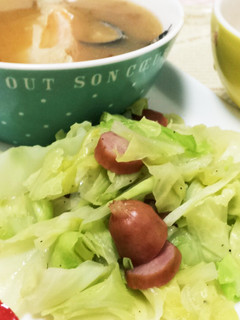 キャベツとウインナーの蒸し煮-レシピのメイン写真