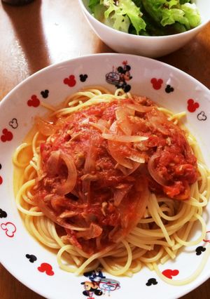 ★簡単！冷凍トマトでツナ玉スパゲッティ-レシピのメイン写真