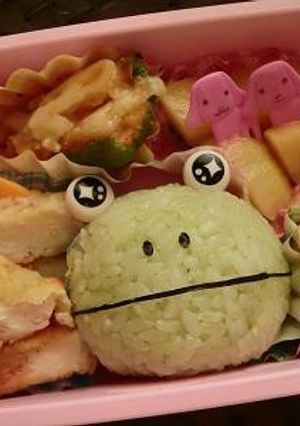 簡単★かえるのデコおにぎり弁当-レシピのメイン写真
