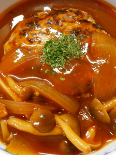 簡単マグロと鶏肉のハンバーグ♪デミソース-レシピのメイン写真