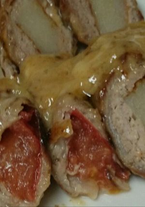 さつま揚げとトマトの豚肉巻きマヨソース-レシピのメイン写真