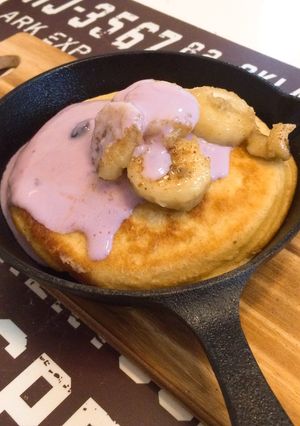 スキレットでホットケーキ-レシピのメイン写真