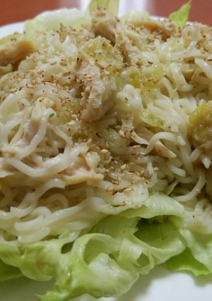 塩ラーメン＆鶏ささみ☆さっぱりレタス包み-レシピのメイン写真