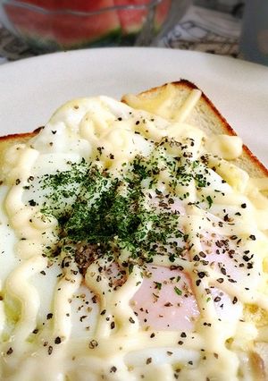 フライパンで♪目玉焼きトースト♪-レシピのメイン写真
