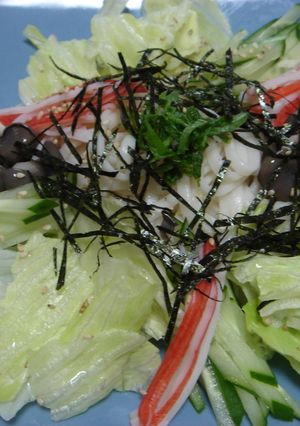 サラダうどん　めんたいおろしソース♪-レシピのメイン写真