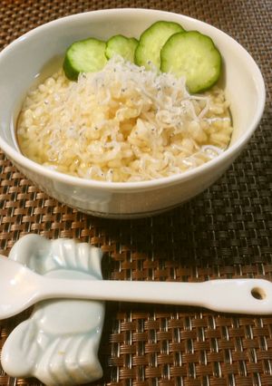 じゃこがじゃれ合う冷製美食玄米お茶づけ-レシピのメイン写真