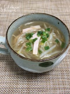 【 もやしとハムの中華スープ♪】-レシピのメイン写真