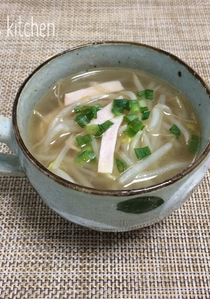 【 もやしとハムの中華スープ♪】-レシピのメイン写真