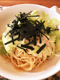 簡単ランチに♫レタスとツナのスパゲティ-レシピのメイン写真