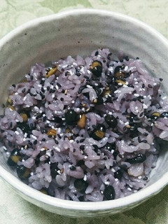 黒千石のダーク・パープル豆ご飯。-レシピのメイン写真