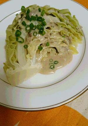 温サラダ☆キャベツと豚肉のミルフィーユ-レシピのメイン写真