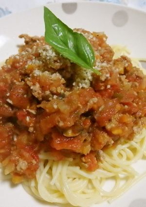 フレッシュトマトでボローニャソースパスタ-レシピのメイン写真
