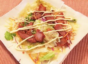 春巻の皮でサラダピザ コンビニ食材で♪-レシピのメイン写真