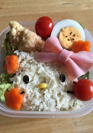 さけるチーズde キティちゃん弁当-レシピのメイン写真