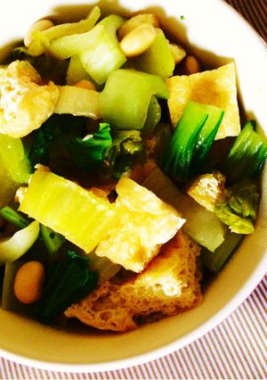 小松菜とあげとお豆のおひたし！-レシピのメイン写真